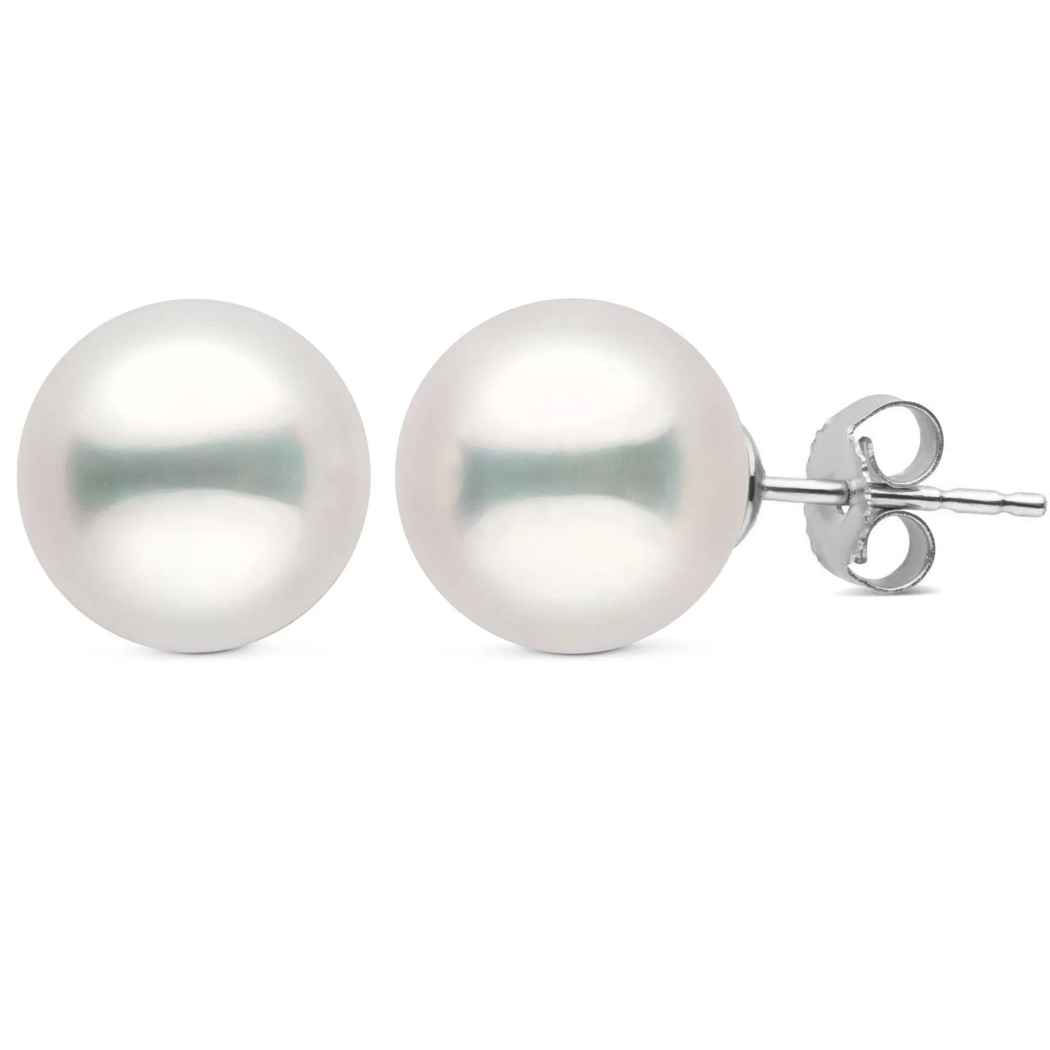 10.0-11.0 mm White Edison Freshwater Pearl Stud Earrings