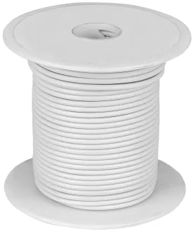 100 Feet White 16 Gauge Stranded Hook-Up Wire, Copper, PVC Insulation (Shade May Vary), 300 Volts