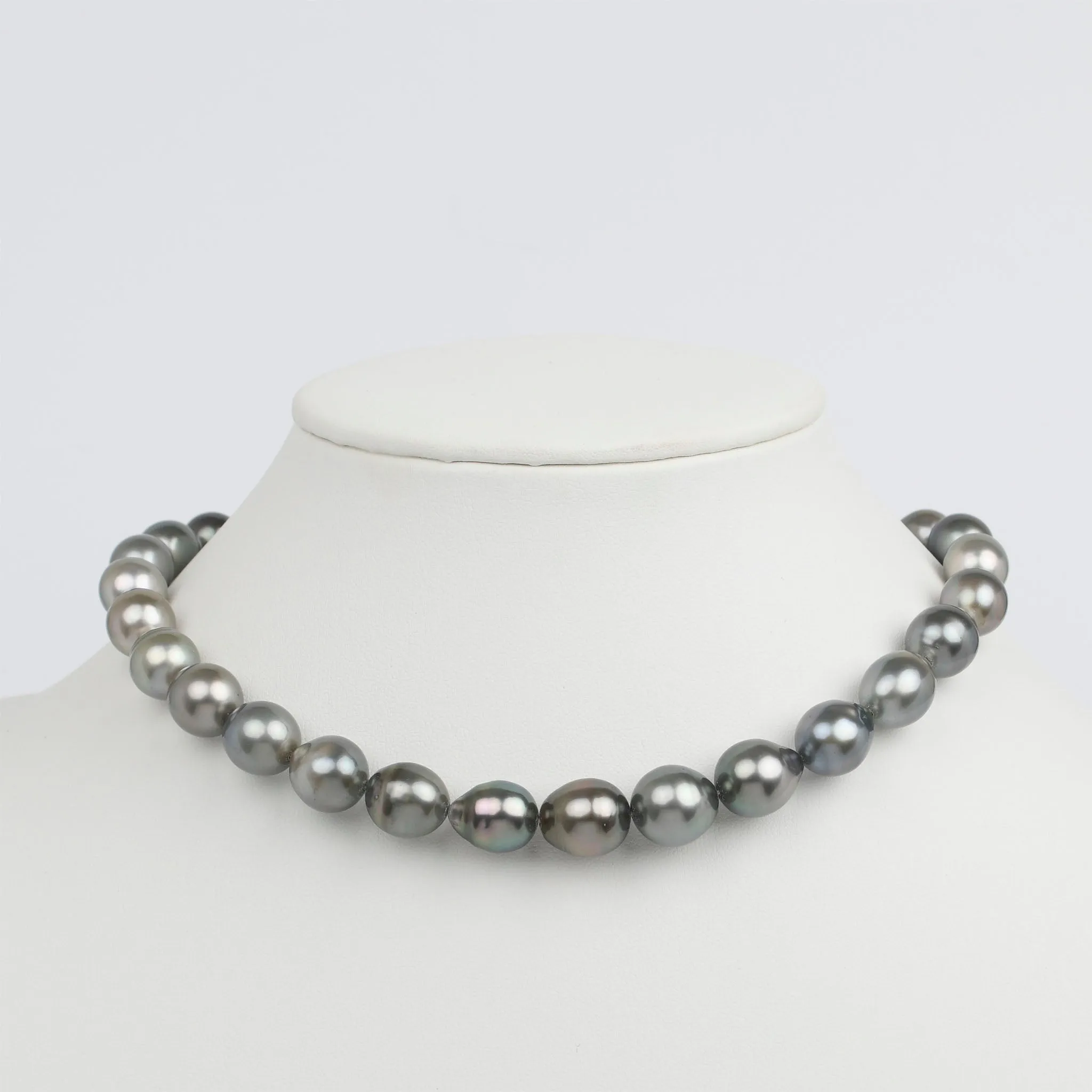 11.1-12.9 mm AAA Tahitian Drop Pearl Necklace