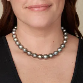 11.1-12.9 mm AAA Tahitian Drop Pearl Necklace