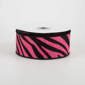 1.5" Animal Stripes Ribbon: Hot Pink & Black (10 Yards)