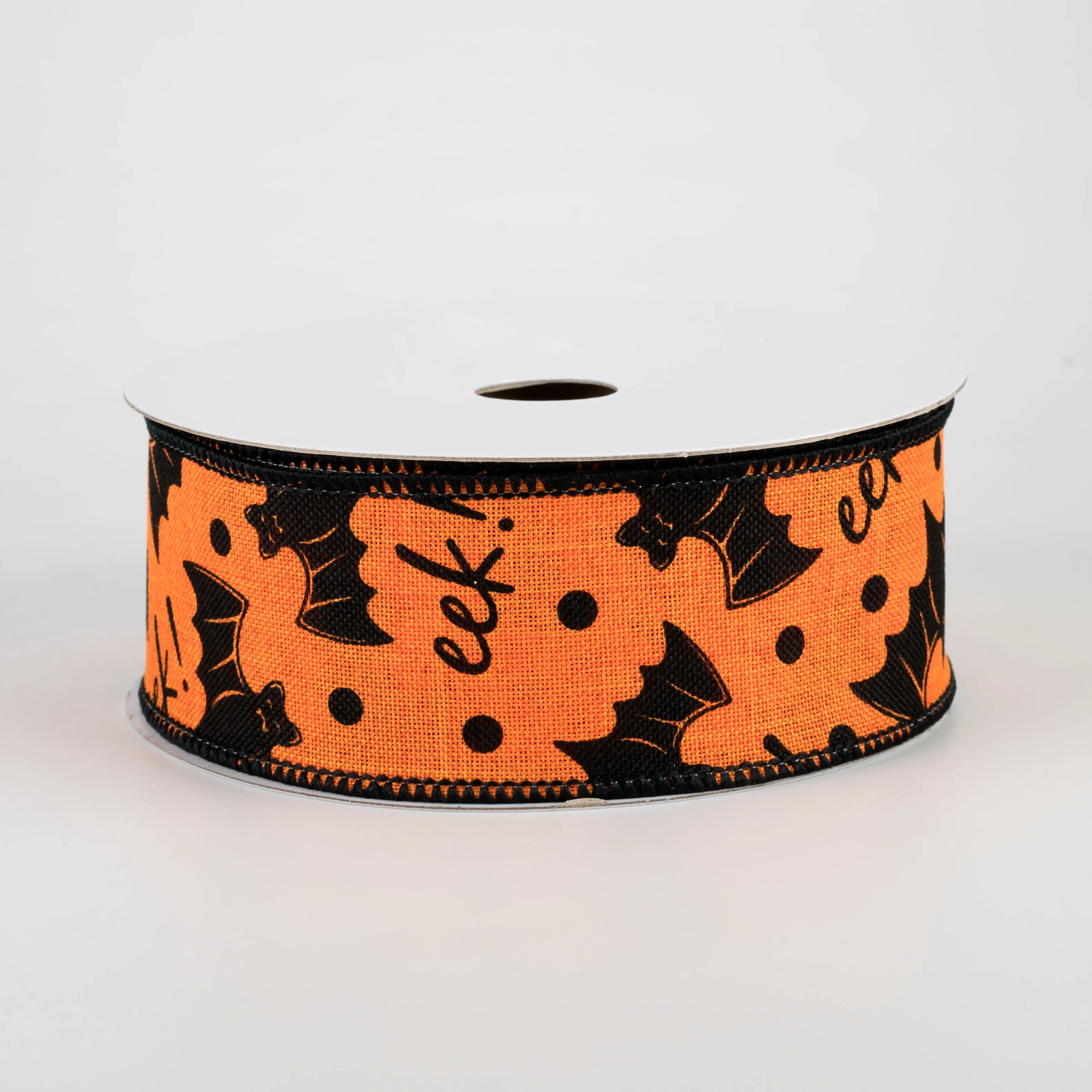 1.5" Bats Eek Ribbon: Orange (10 Yards)