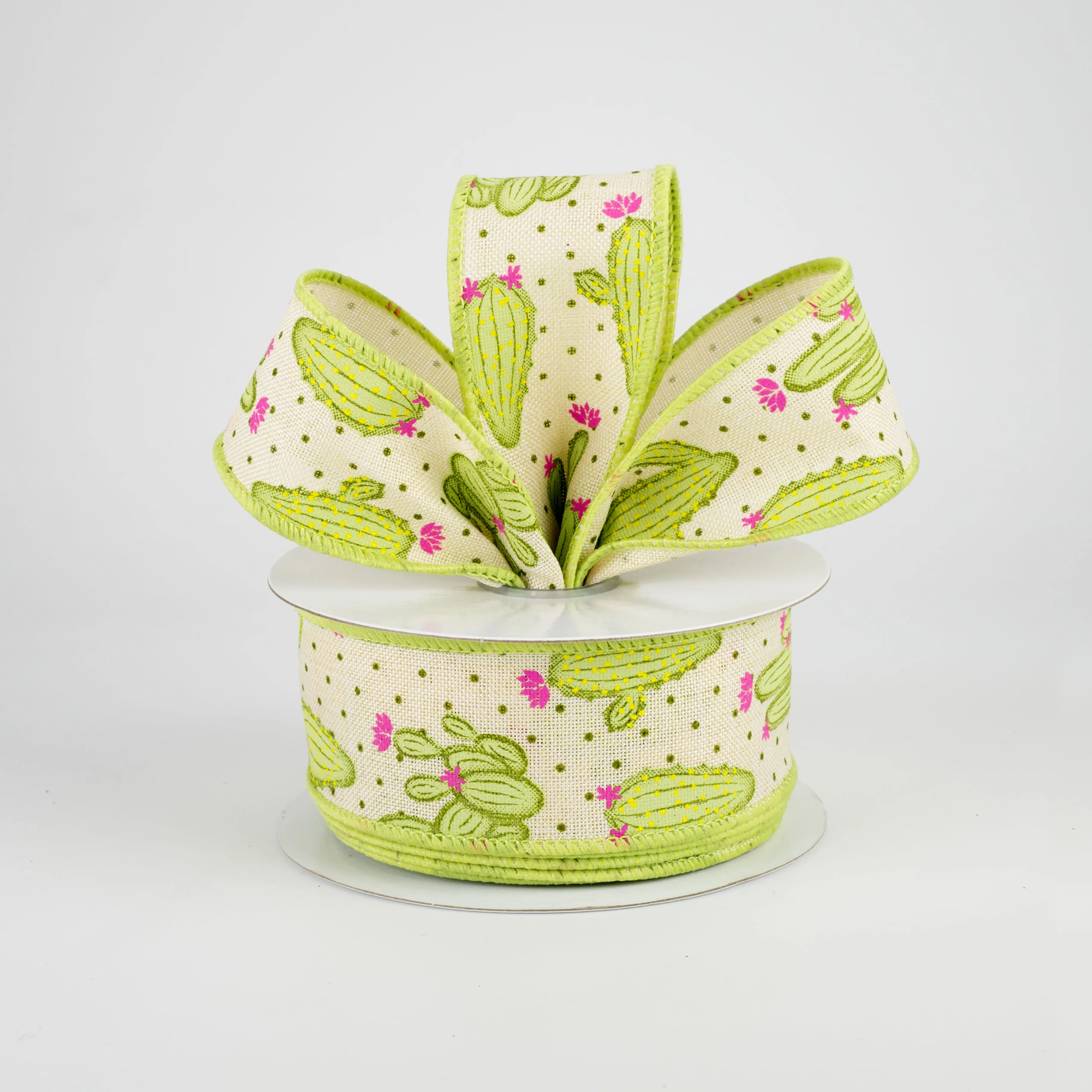 1.5" Cactus Ribbon: Cream (10 Yards)