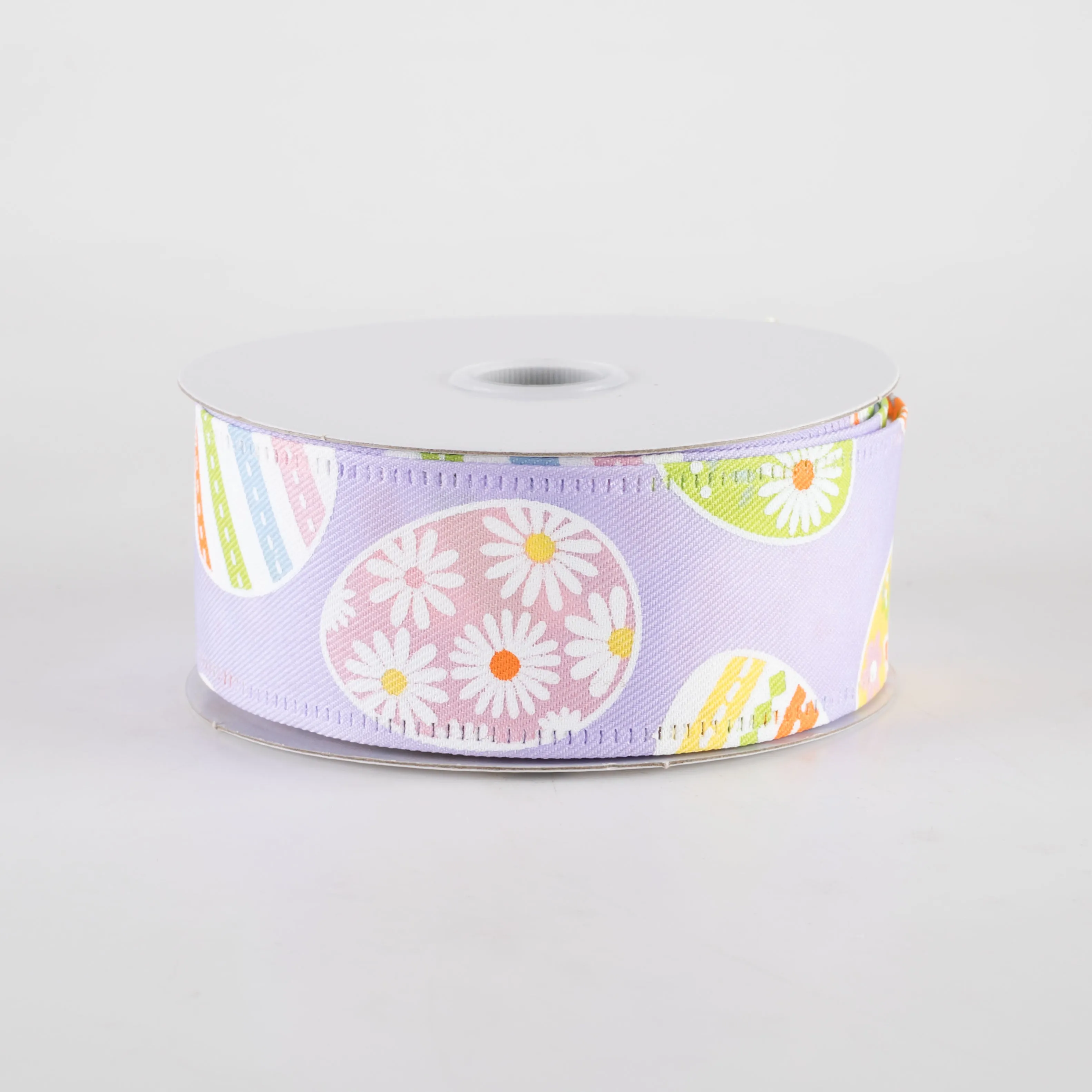 1.5" Daisy Eggs Ribbon: Lavender (10 Yards)