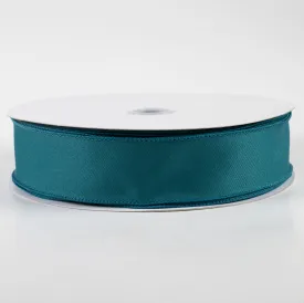 1.5" Diagonal Weave Fabric Ribbon: Dark Teal (50 Yards)