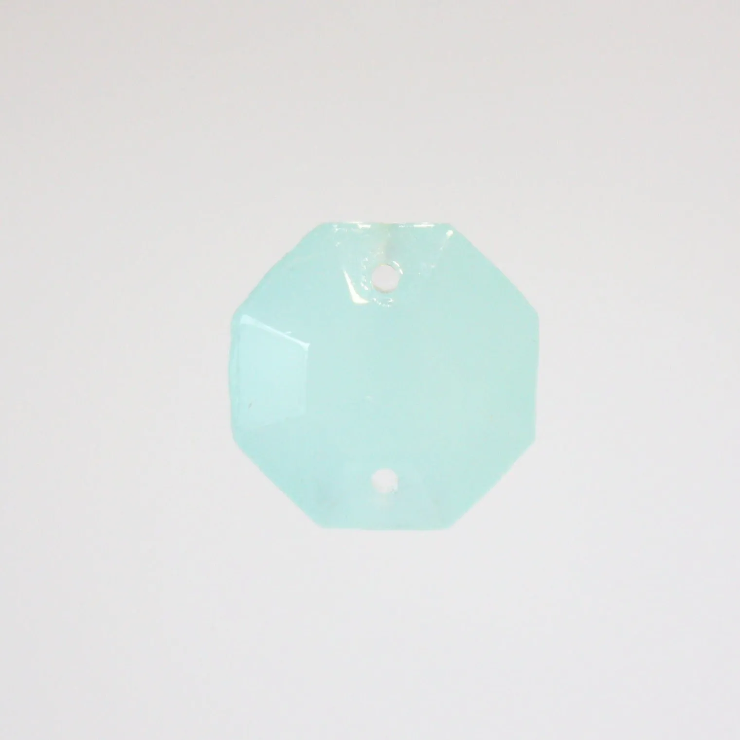 16mm 2-Hole Pressed Octagon, Seafoam