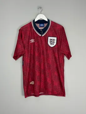 1994/95 ENGLAND AWAY SHIRT (L) UMBRO