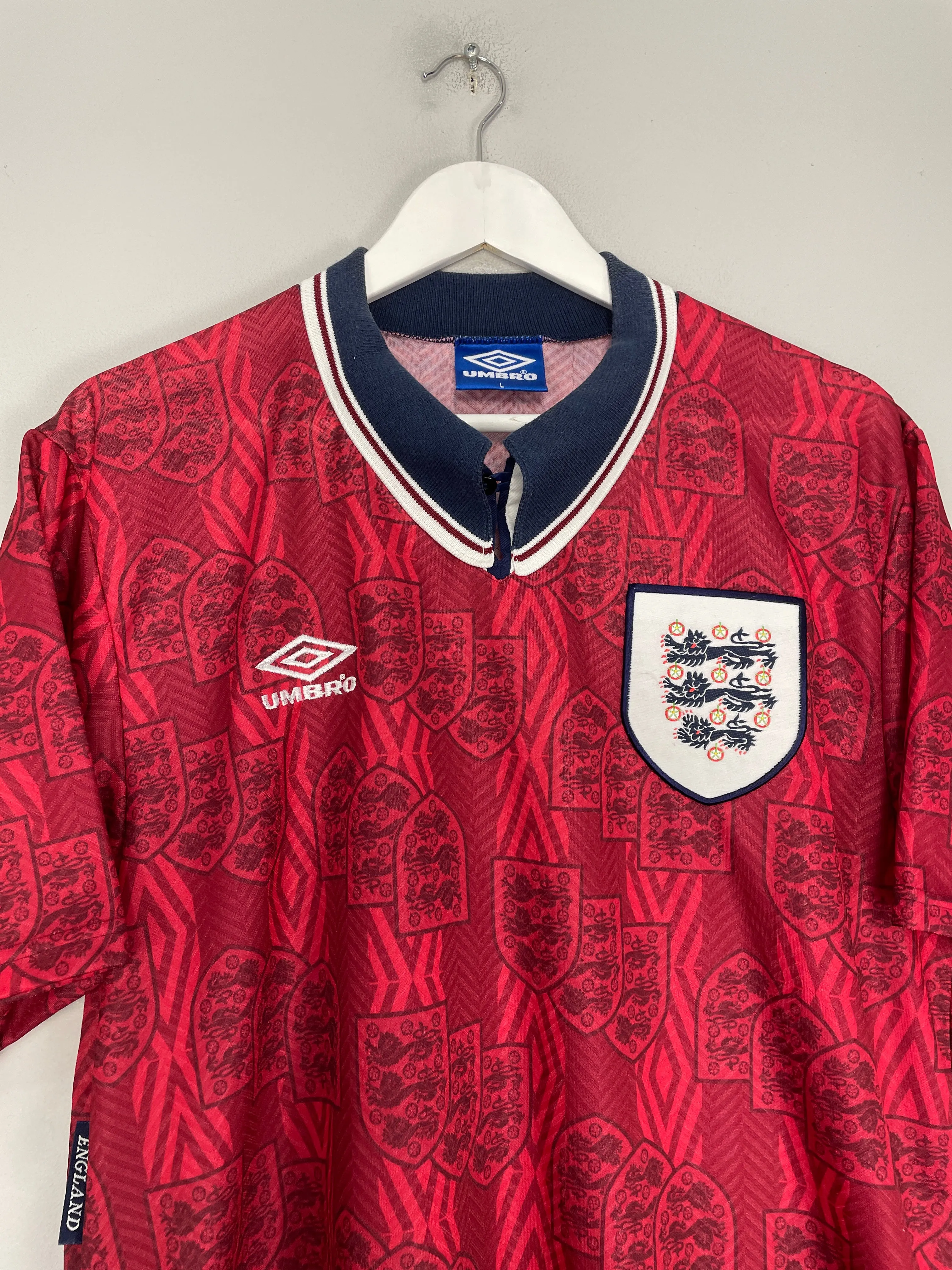 1994/95 ENGLAND AWAY SHIRT (L) UMBRO