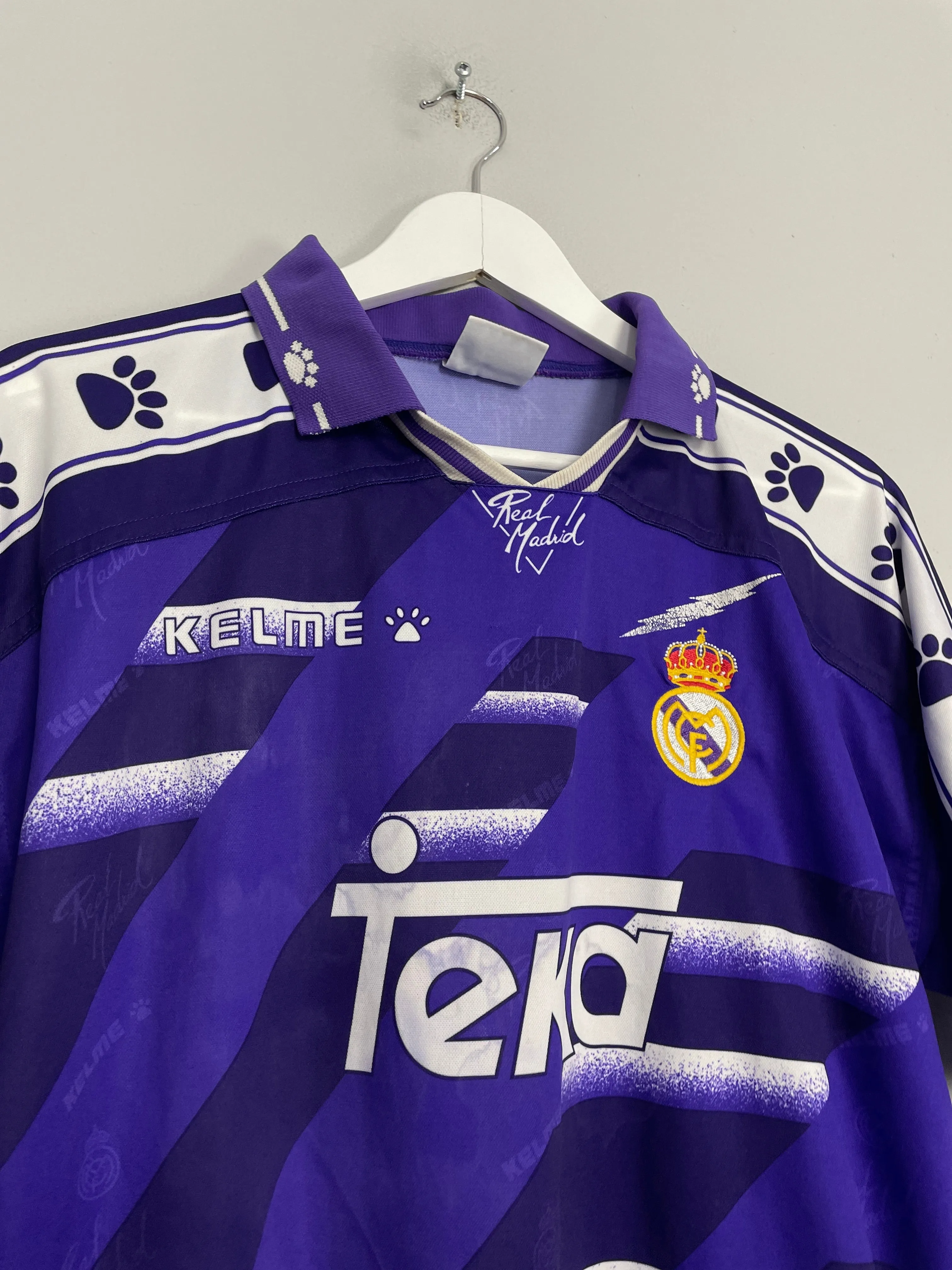 1995/97 REAL MADRID #10 (LAUDRUP) AWAY SHIRT (L) KELME