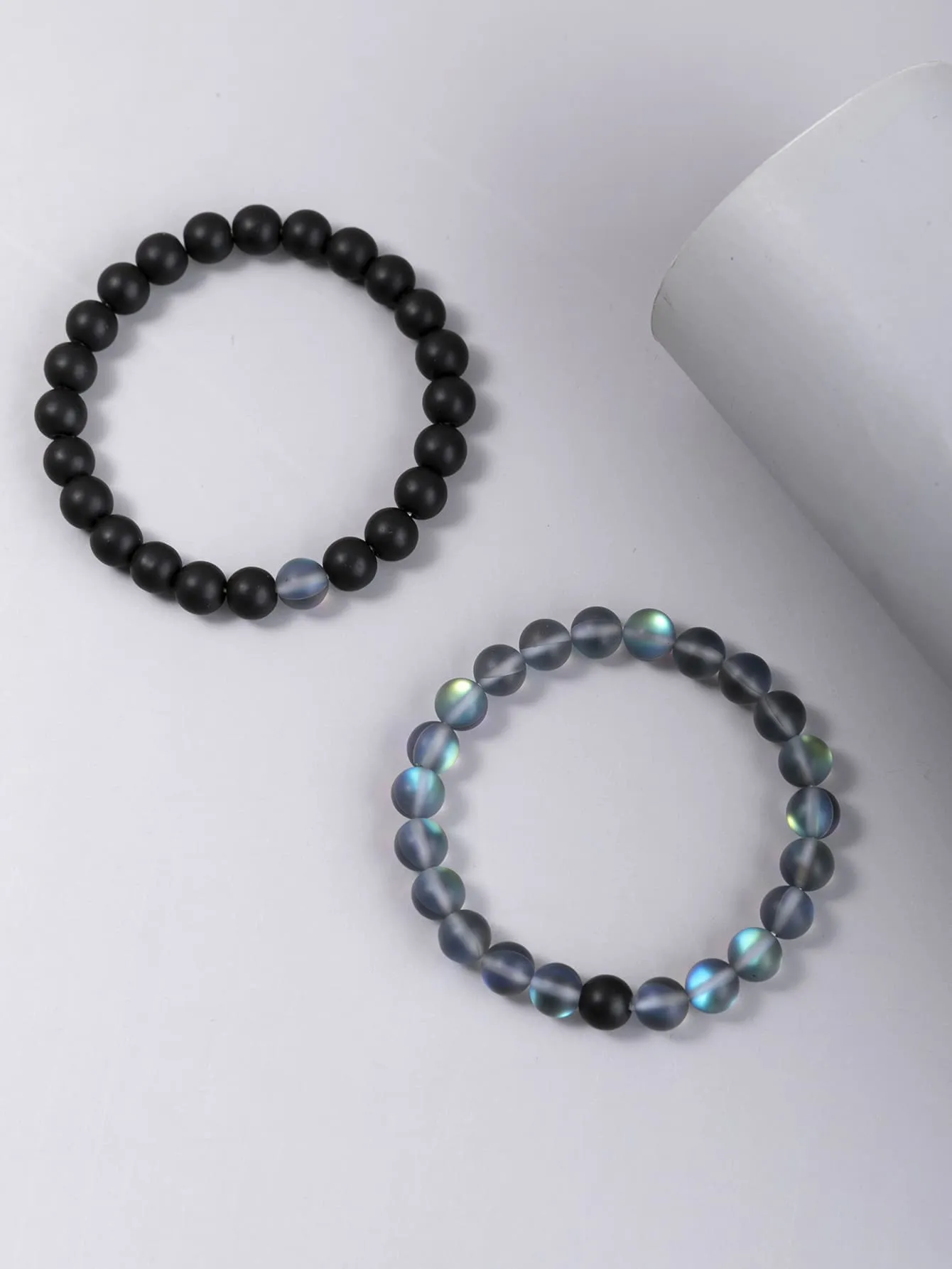 2pcs Men Beaded Bracelet