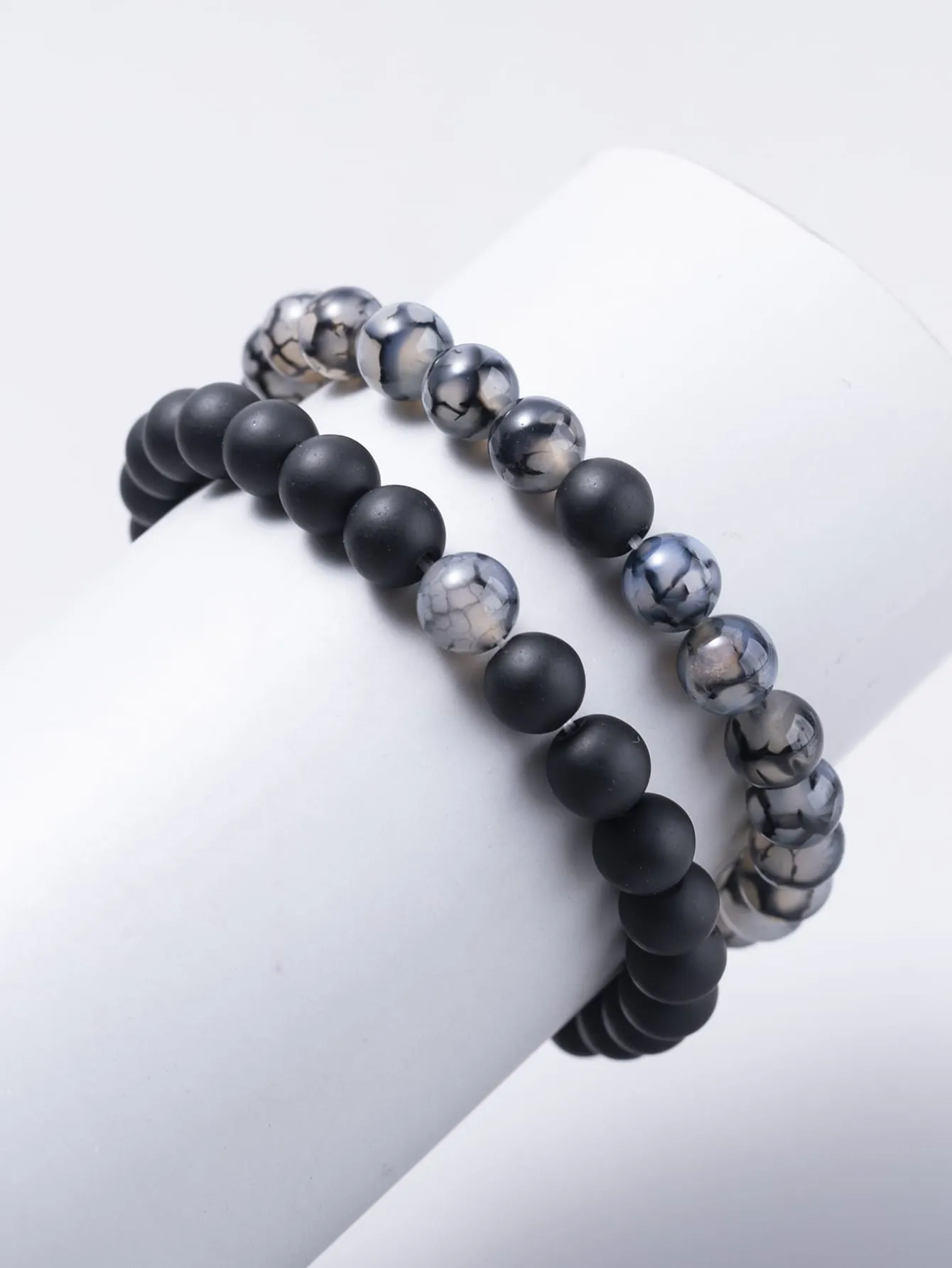 2pcs Men Beaded Bracelet