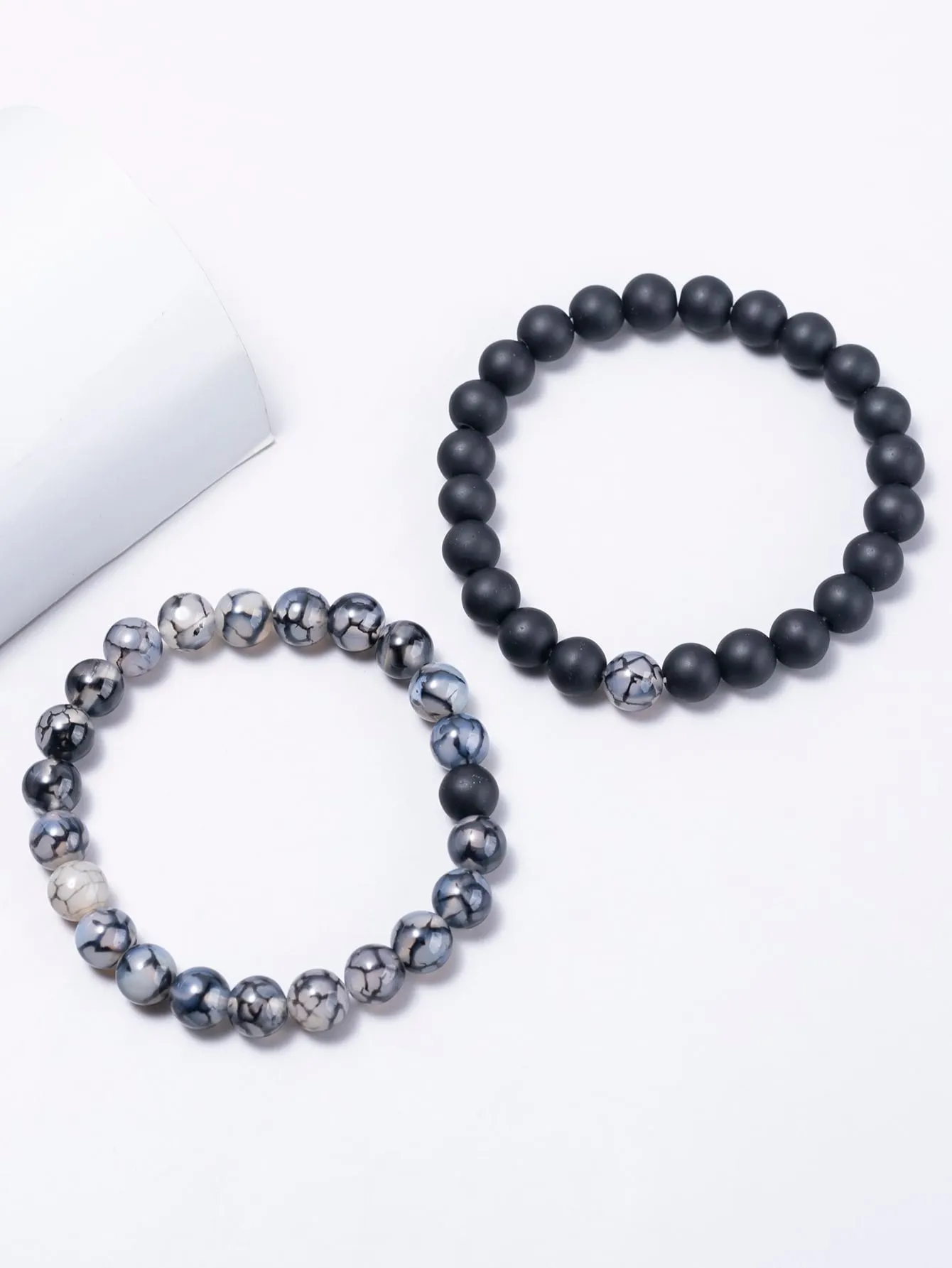 2pcs Men Beaded Bracelet