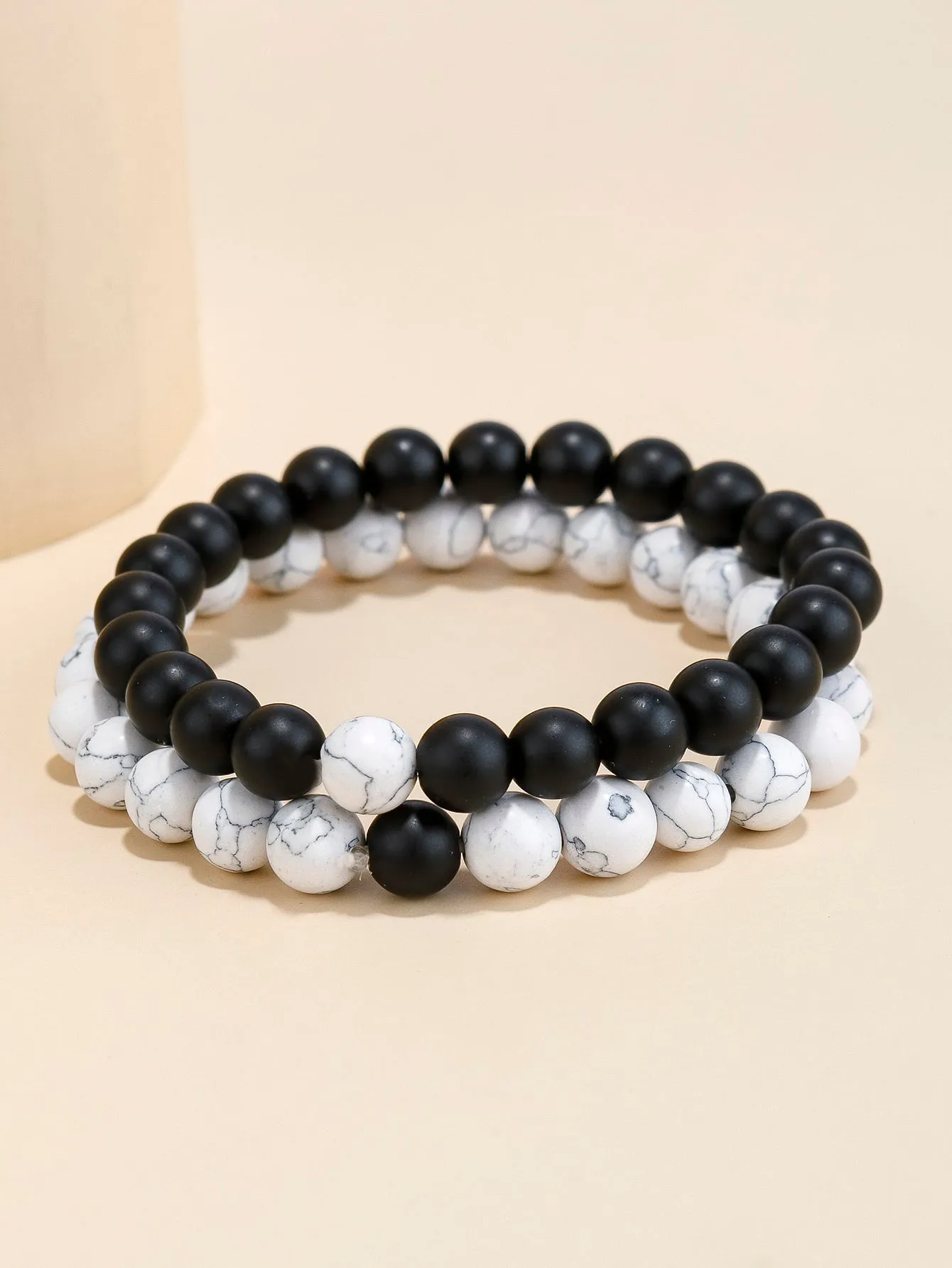 2pcs Men Beaded Bracelet