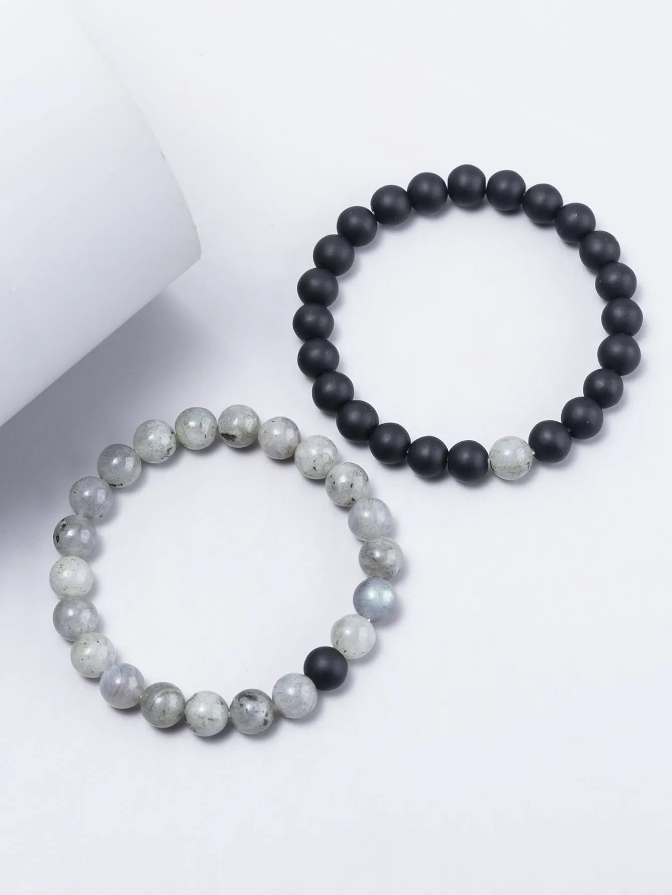 2pcs Men Beaded Bracelet