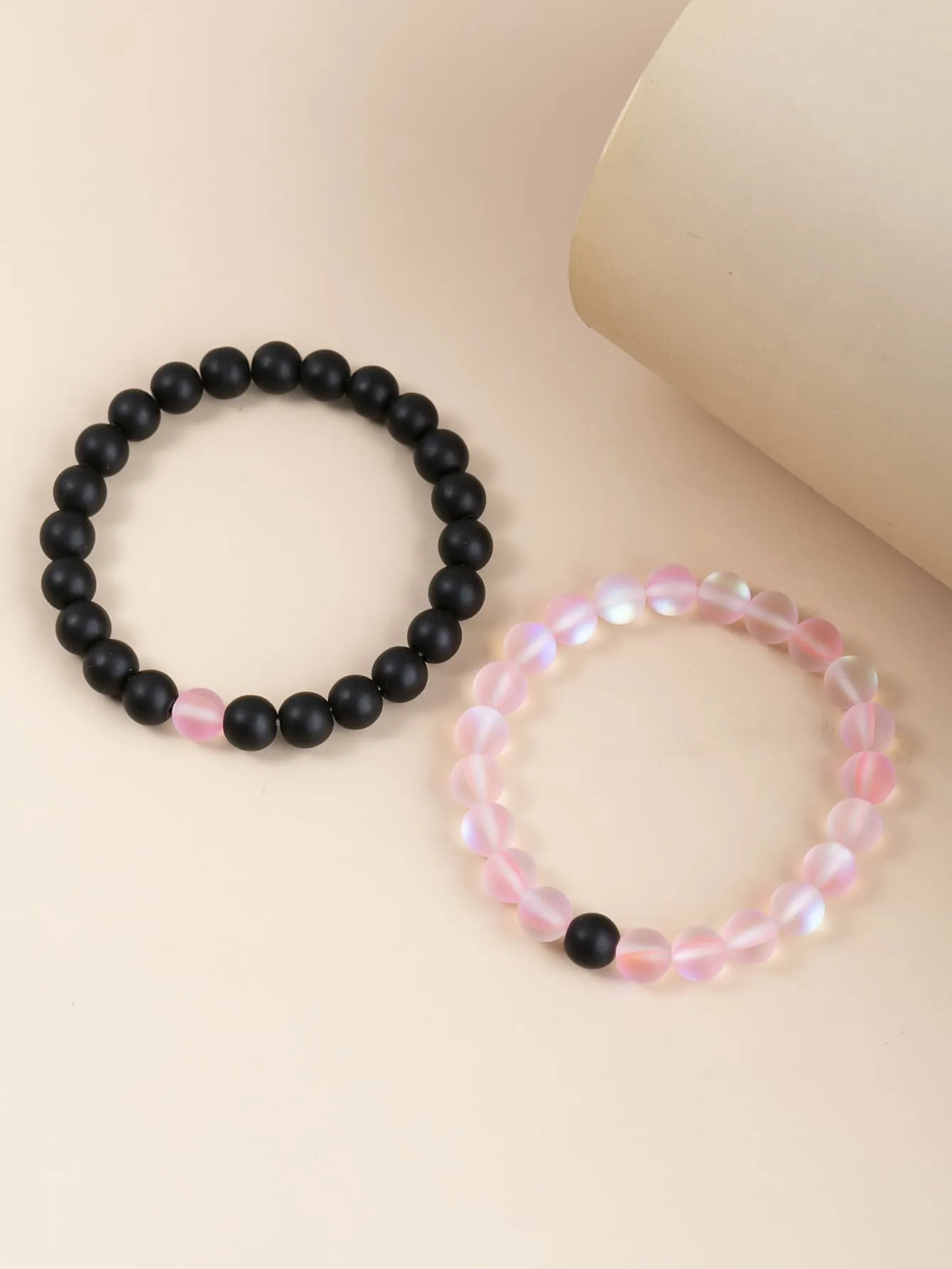 2pcs Men Beaded Bracelet