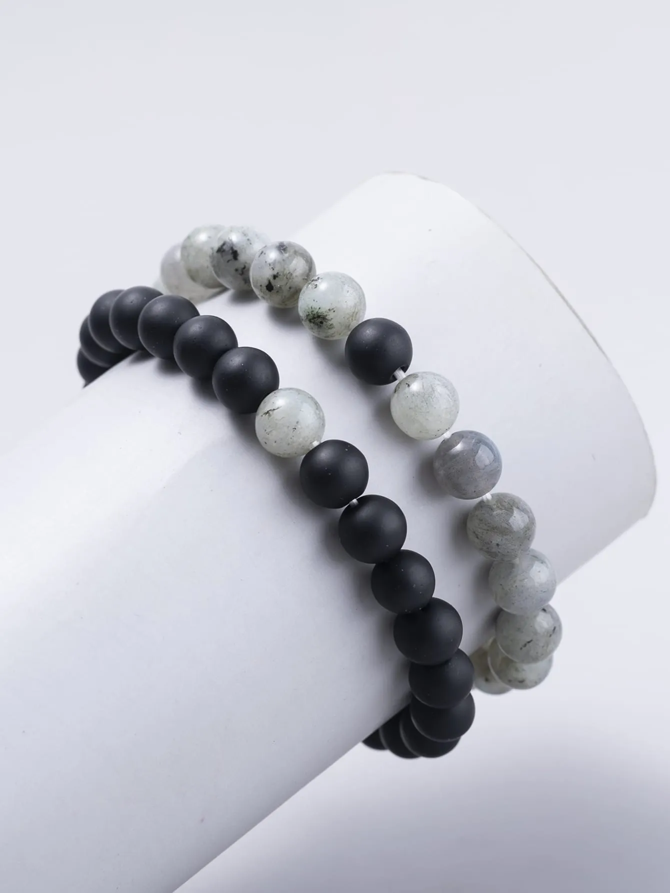 2pcs Men Beaded Bracelet