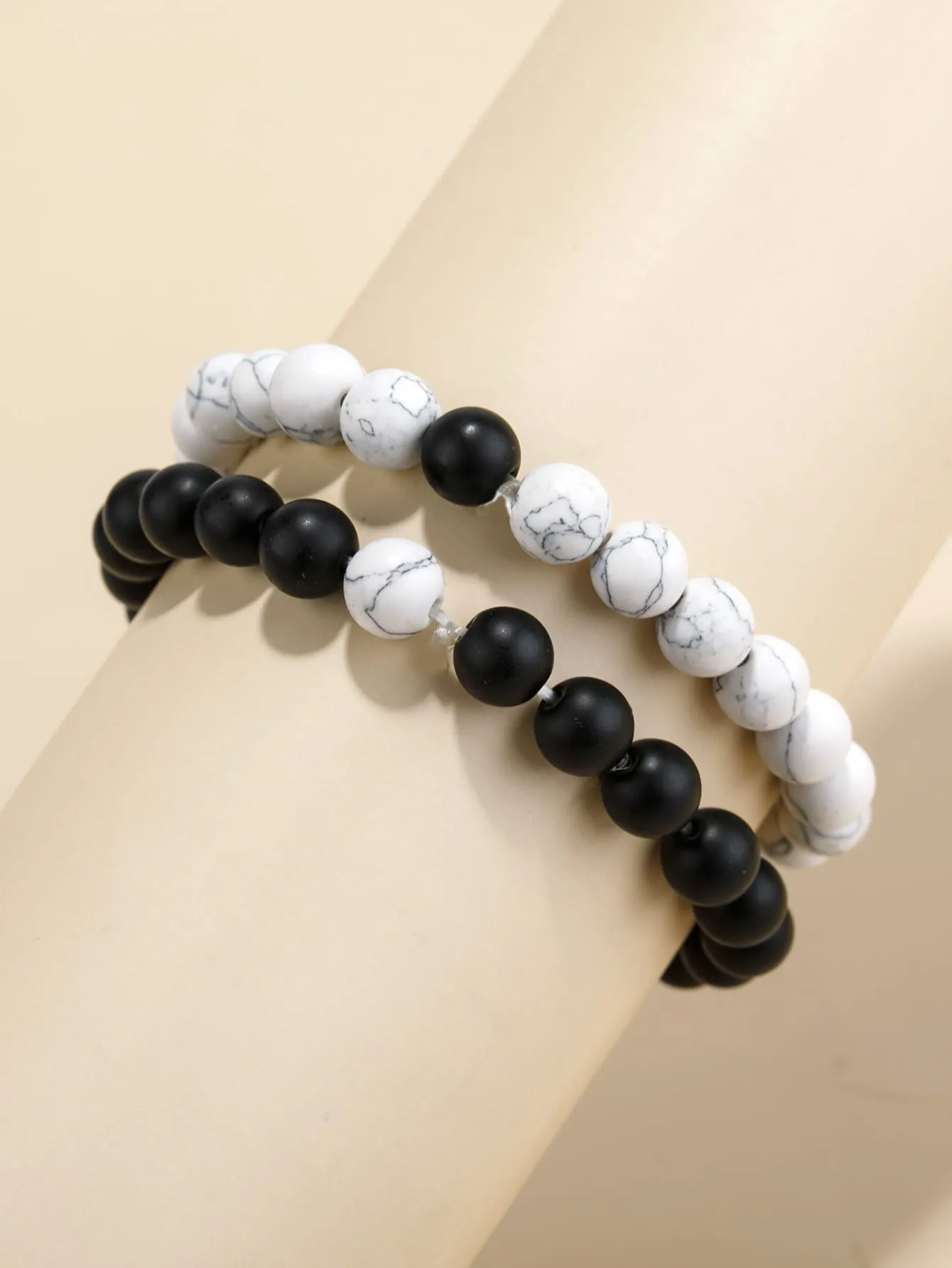 2pcs Men Beaded Bracelet