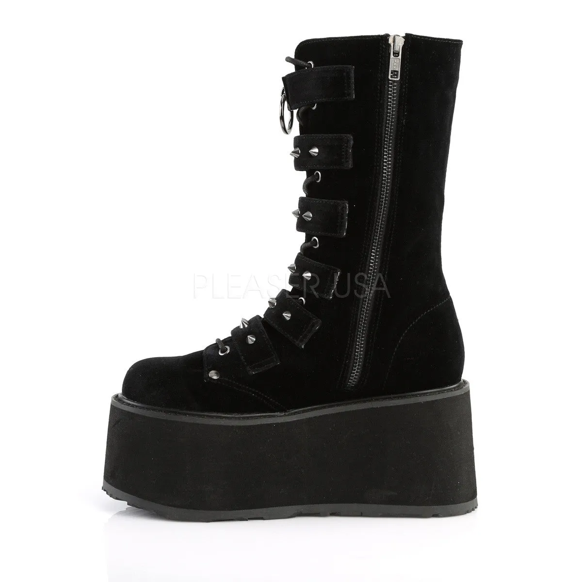 3 Inch Platform DAMNED-225 Black Velvet