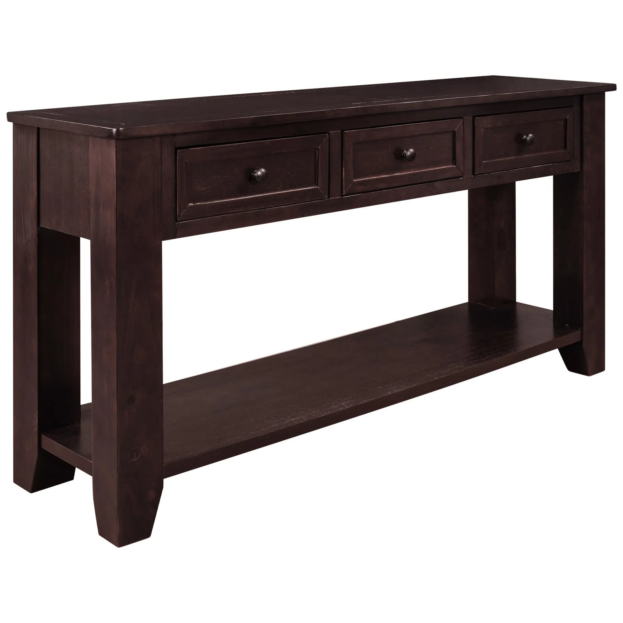 55" Modern Console Table with 3 Drawers and 1 Shelf