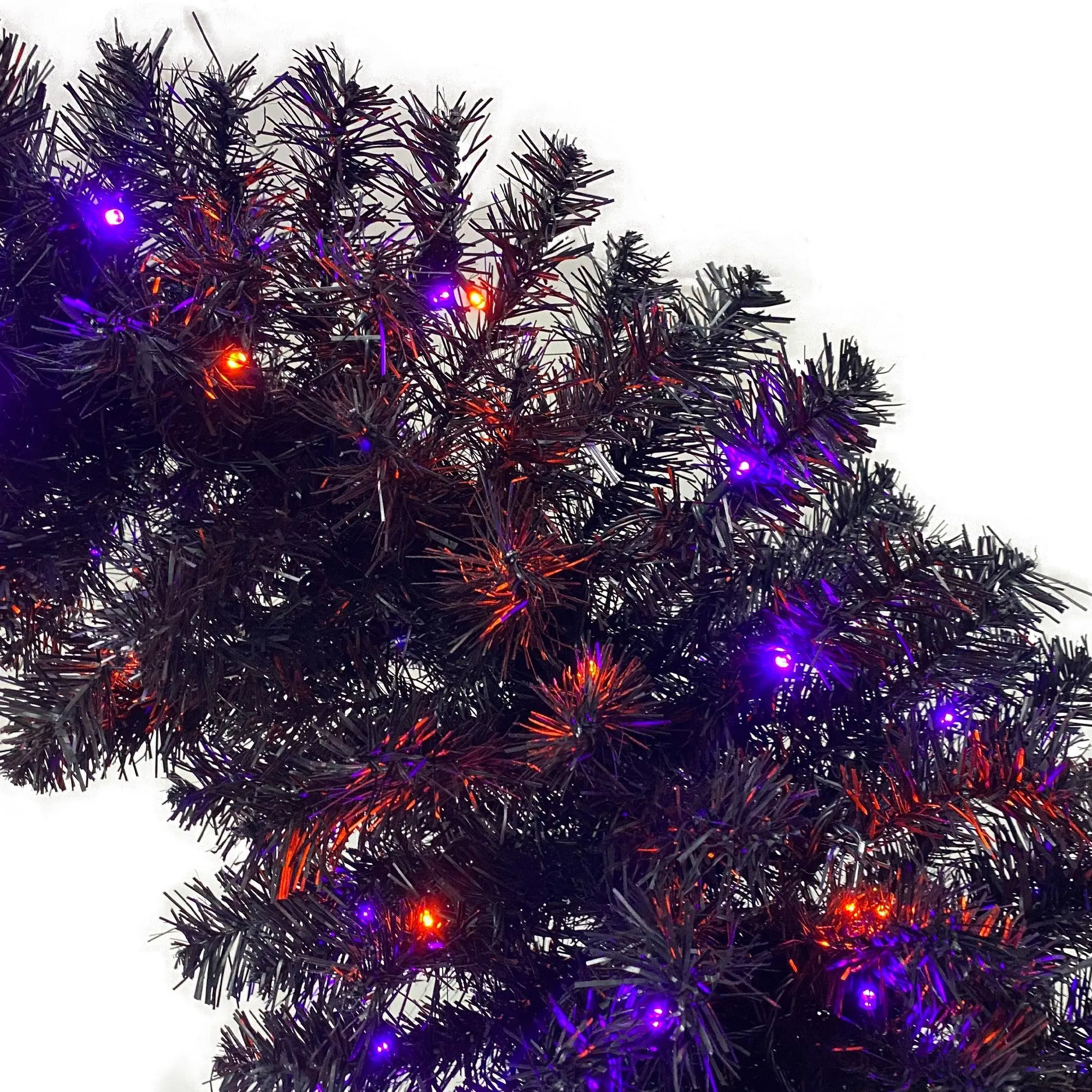 6FT Hinged Fraser Fir Artificial Fir Bent Top Christmas Tree, Xmas Tree Bendable Grinch Style 1,080 Lush Branch Tips, 250 LED Lights