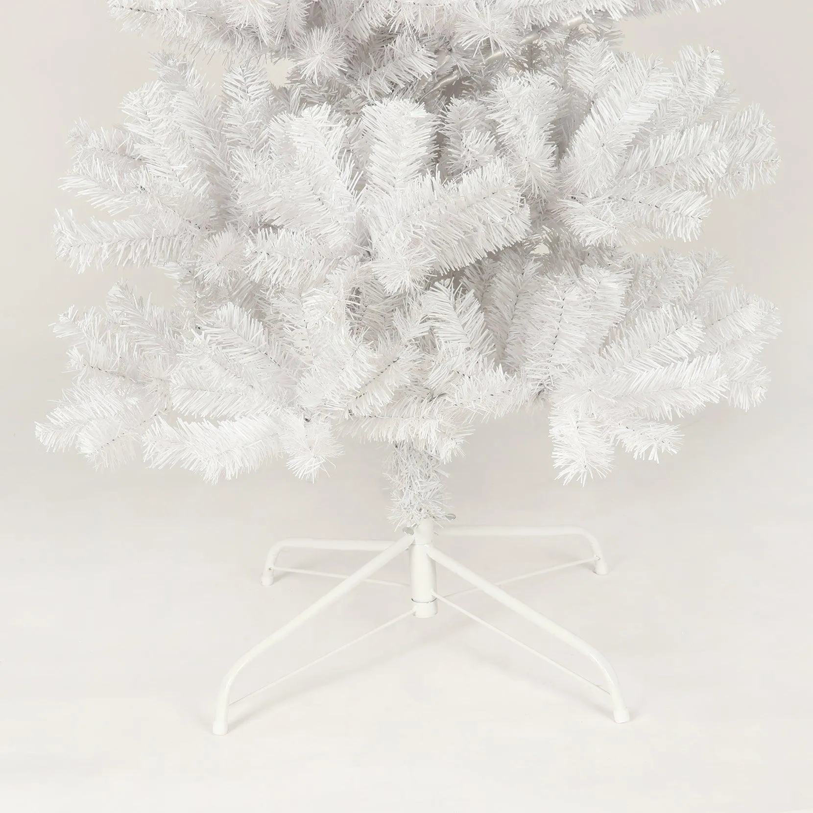 7.5FT White Slim Artificial Christmas Tree  Includes Foldable Metal Stand