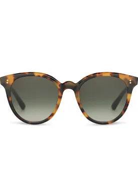 Aaryn Sunglasses in Blonde Tortoise/Olive Gradient