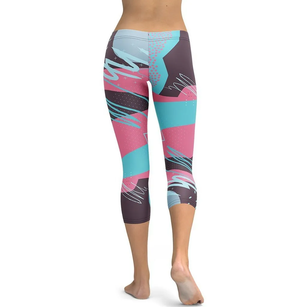 Abstract Print Capris