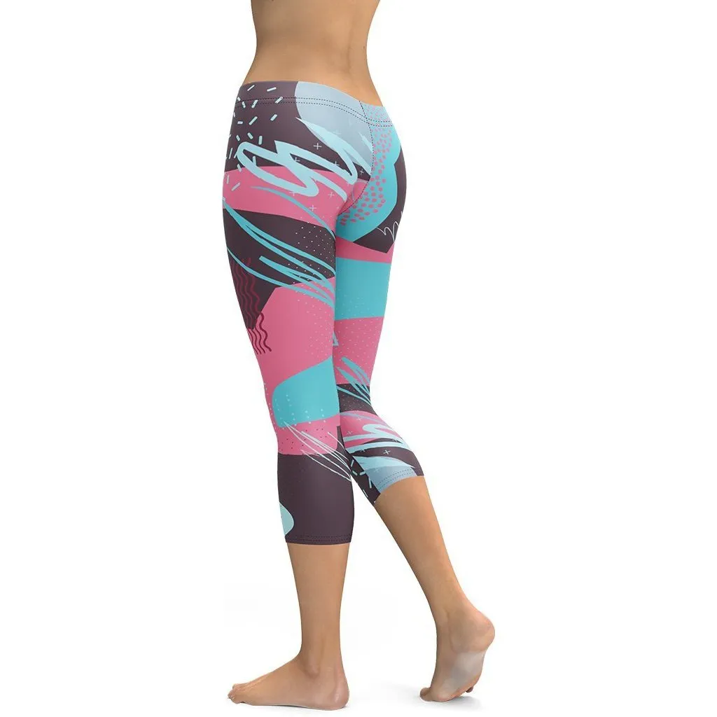 Abstract Print Capris