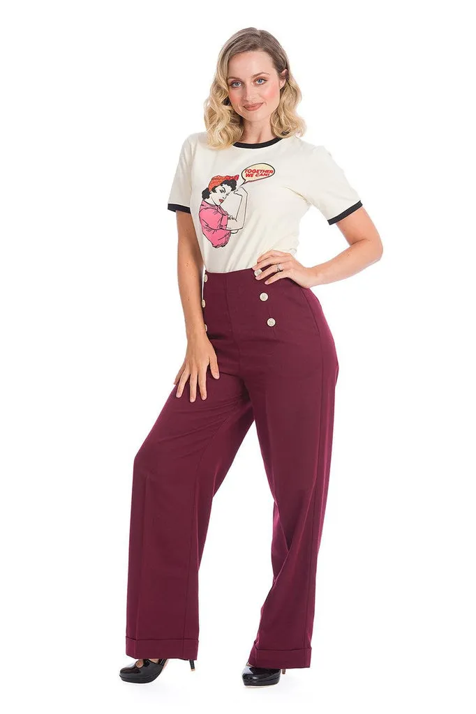 Adventures Ahead Button Trouser