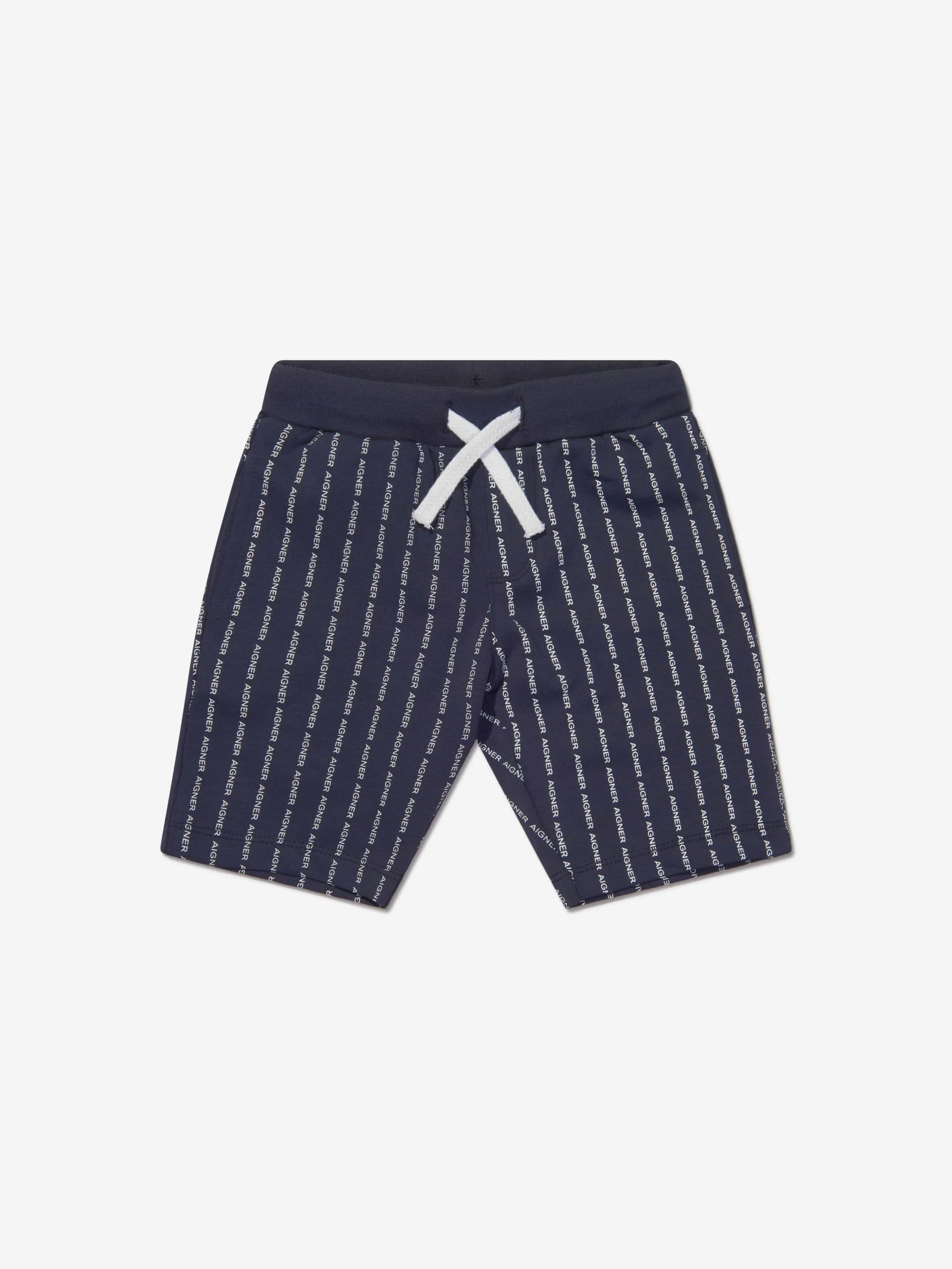 Aigner Boys Cotton Logo Bermuda Shorts