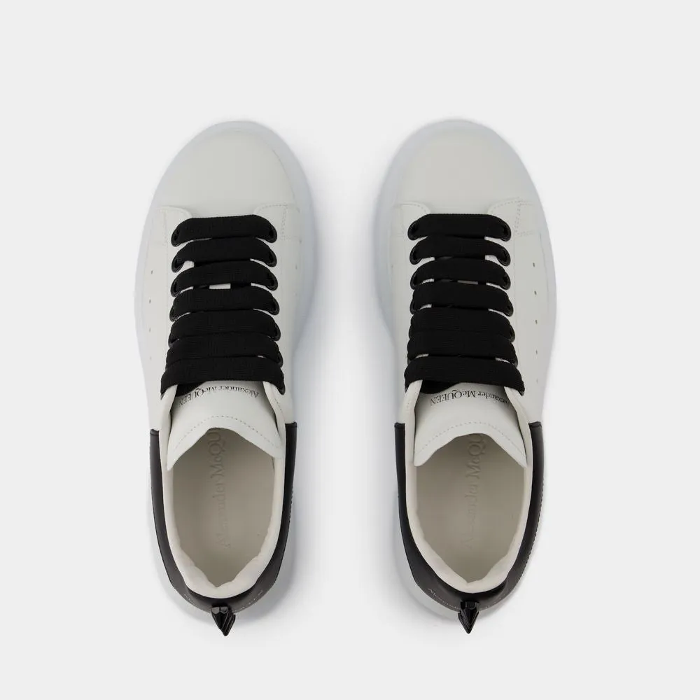 ALEXANDER MCQUEEN Elegant Studded White Leather Sneakers