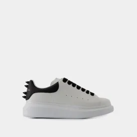 ALEXANDER MCQUEEN Elegant Studded White Leather Sneakers