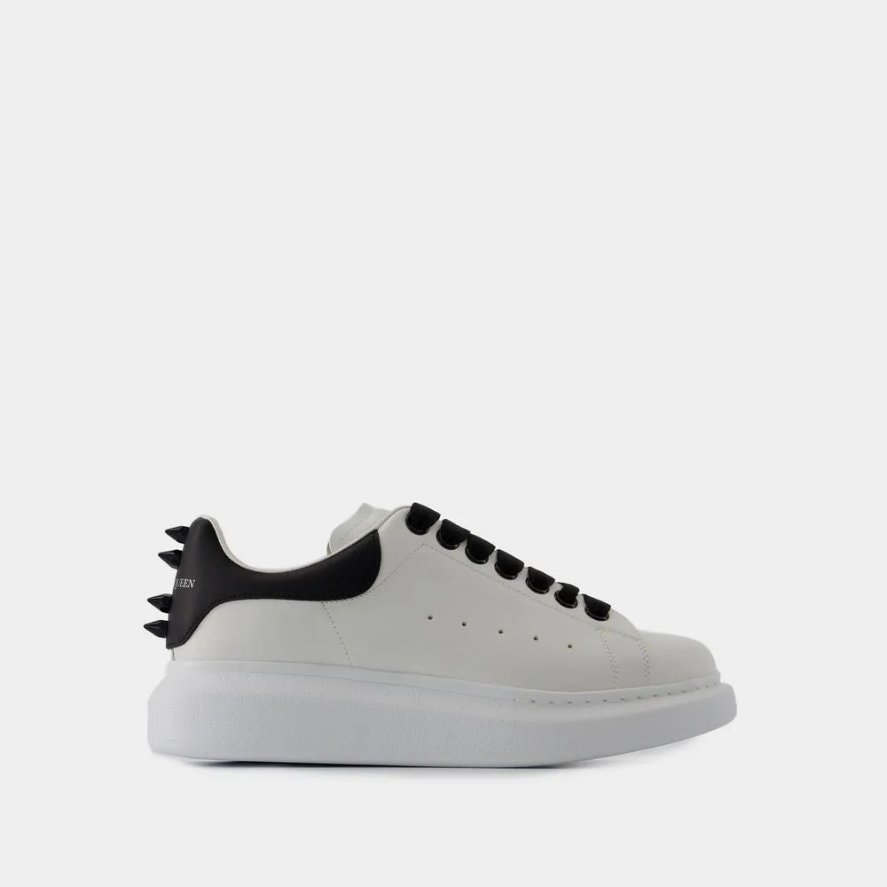 ALEXANDER MCQUEEN Elegant Studded White Leather Sneakers