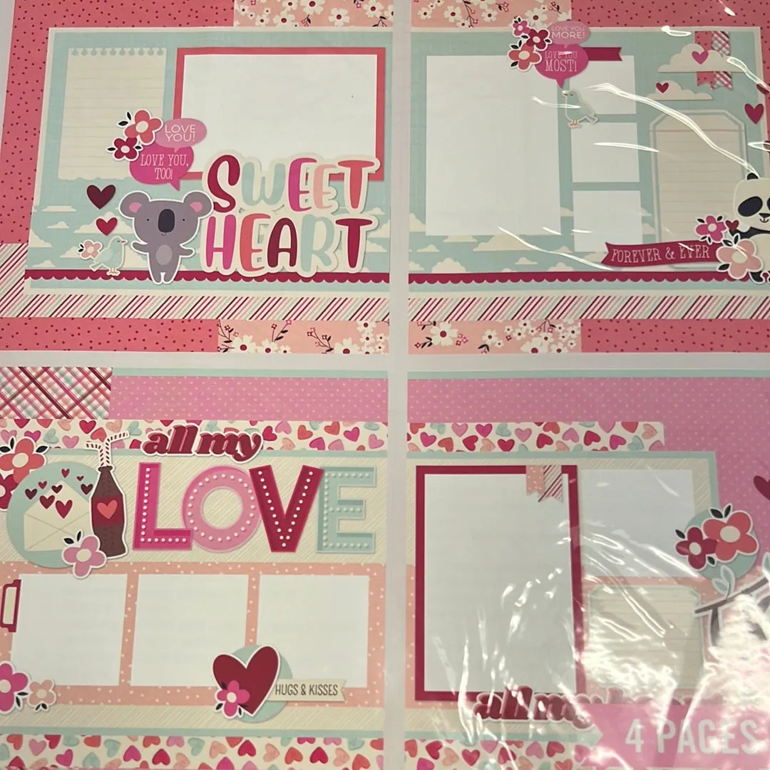 All my love Page layout by Simple pages Simple Stories