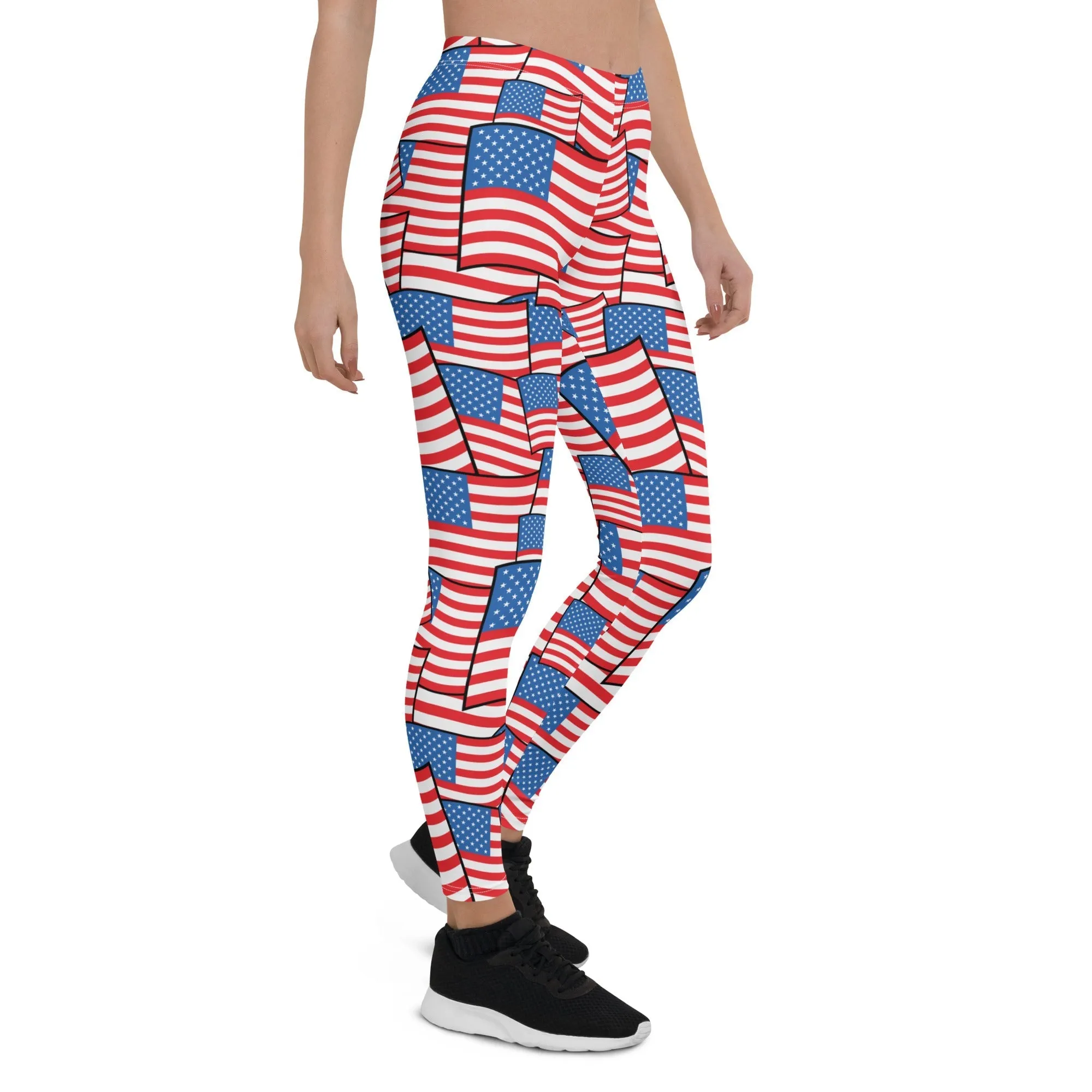 American Flag Pattern Leggings