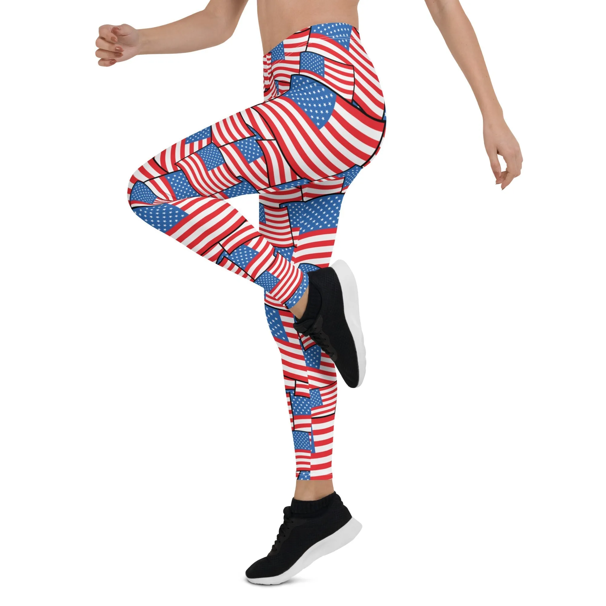 American Flag Pattern Leggings