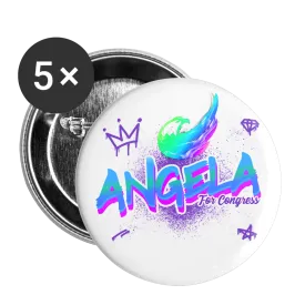 Angela For Congress Buttons large 2.2'' (5-pack)