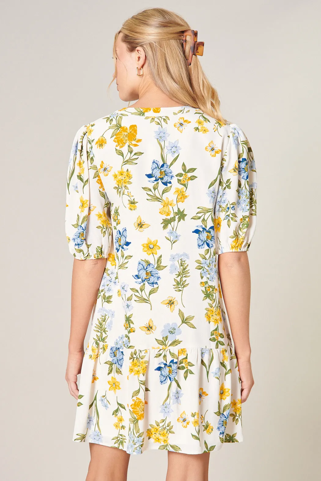 April Floral Flouncy Drop Waist Laurie Dress