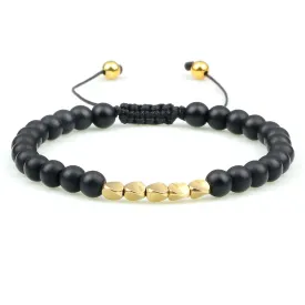 Atrani Matte Black Beaded Bracelet