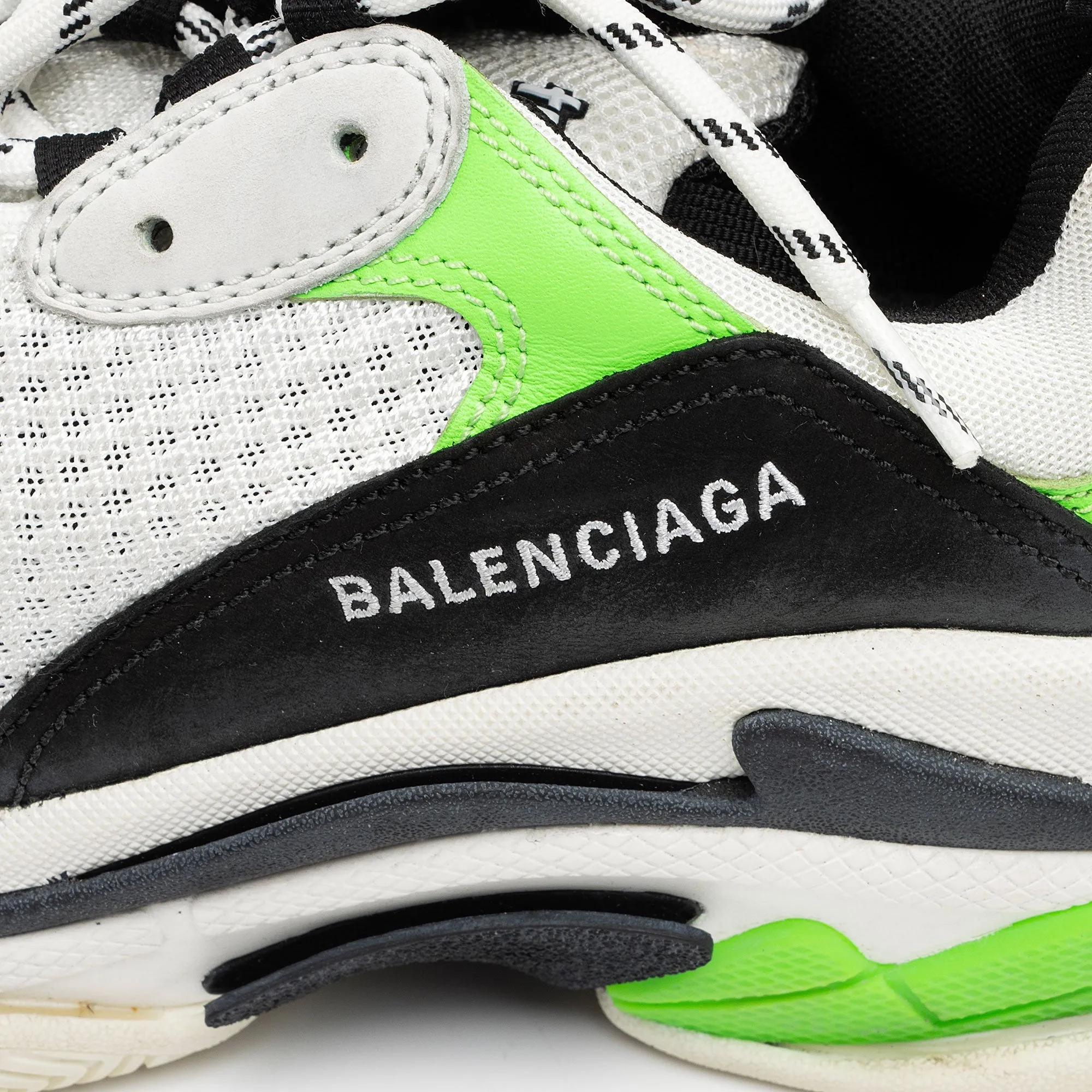 Balenciaga Calfskin Mesh Triple S Sneakers - Size 10 / 40