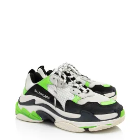 Balenciaga Calfskin Mesh Triple S Sneakers - Size 10 / 40