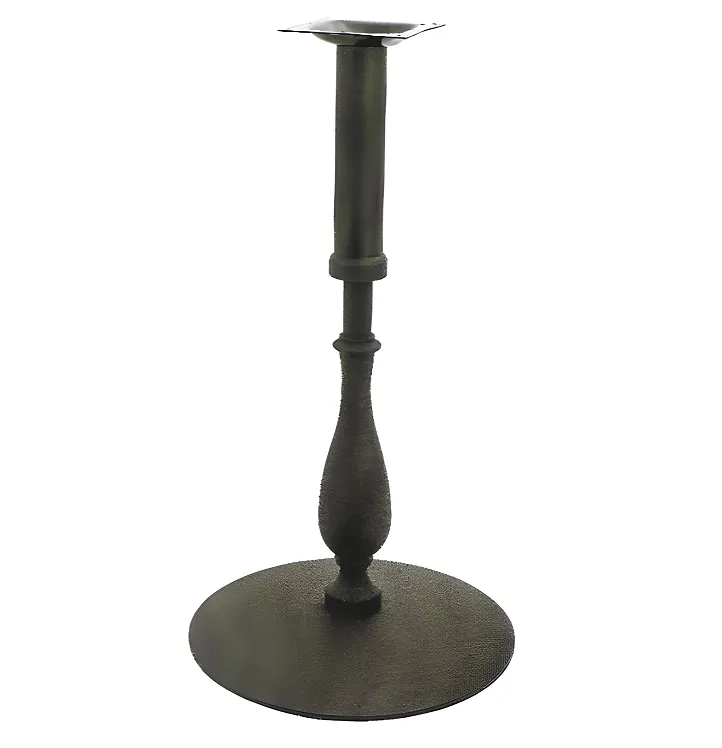 Bar Height Black Decorative Column Table Base