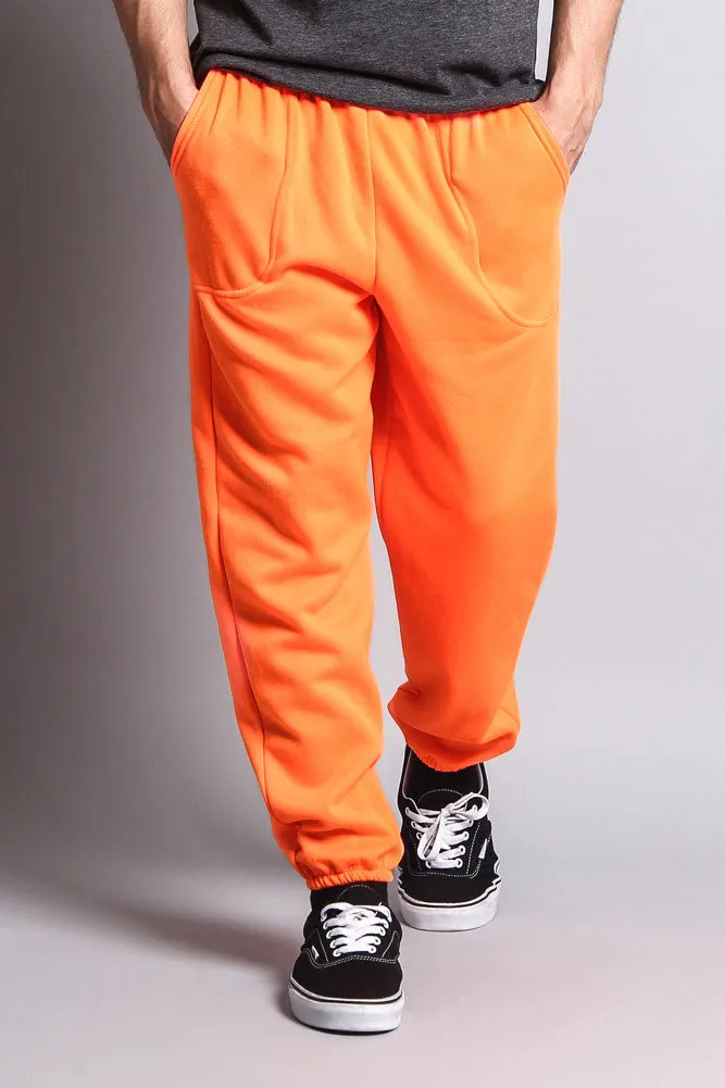 Basic Solid Color Fleece Sweatpants