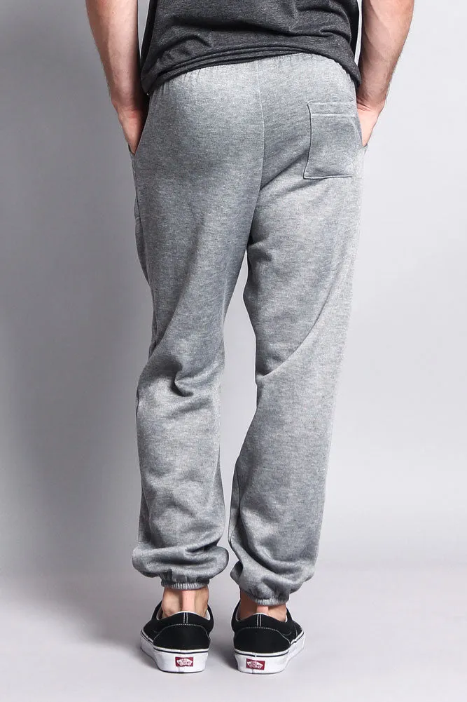 Basic Solid Color Fleece Sweatpants