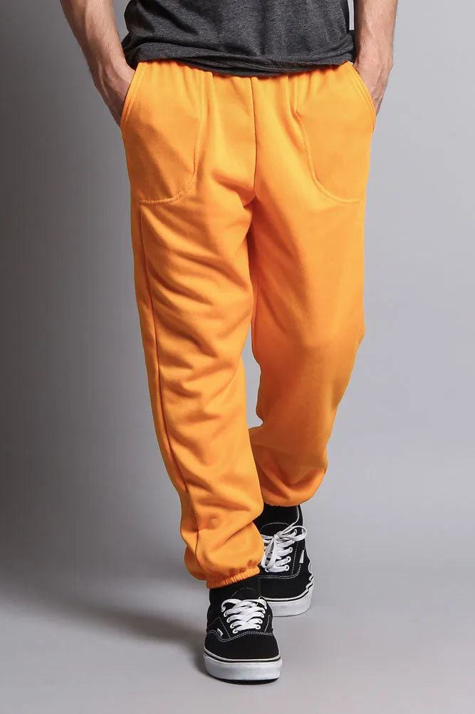 Basic Solid Color Fleece Sweatpants