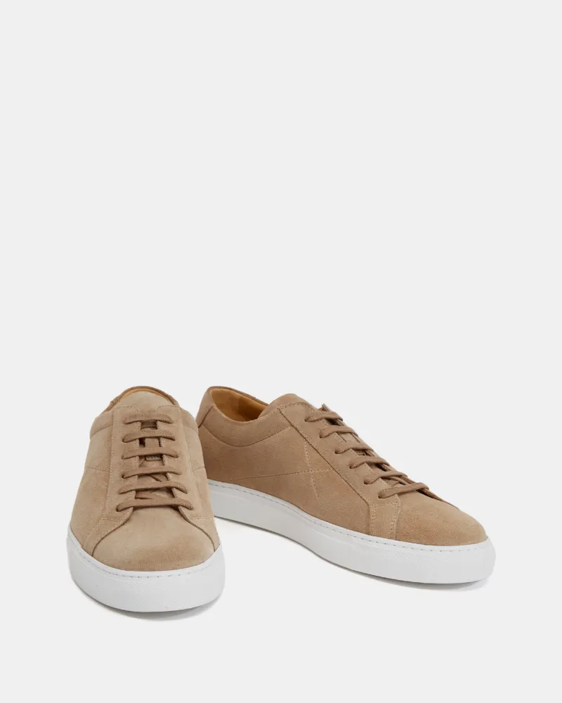 Beige Suede Dress Sneaker