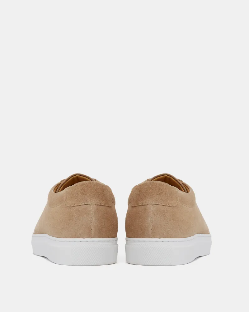 Beige Suede Dress Sneaker