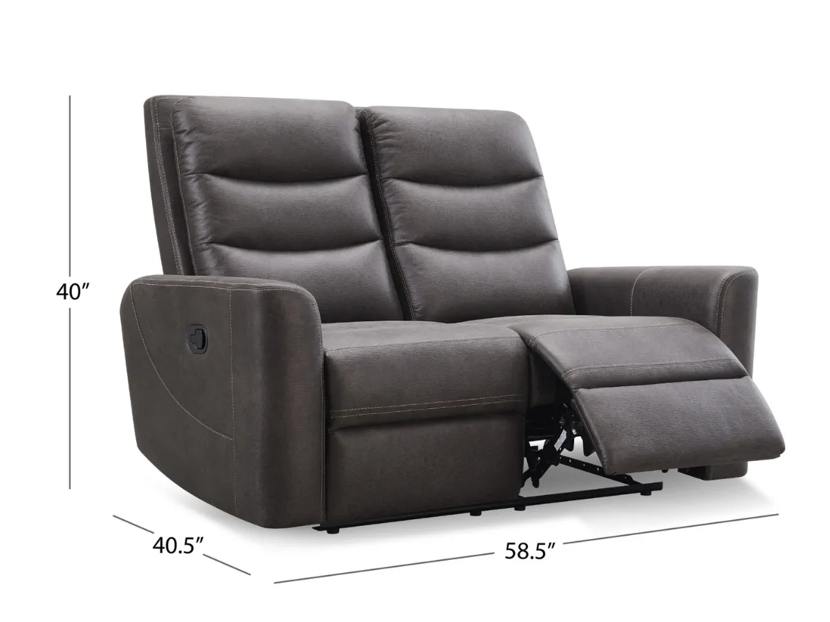 Bentley Fabric Manual Reclining Loveseat