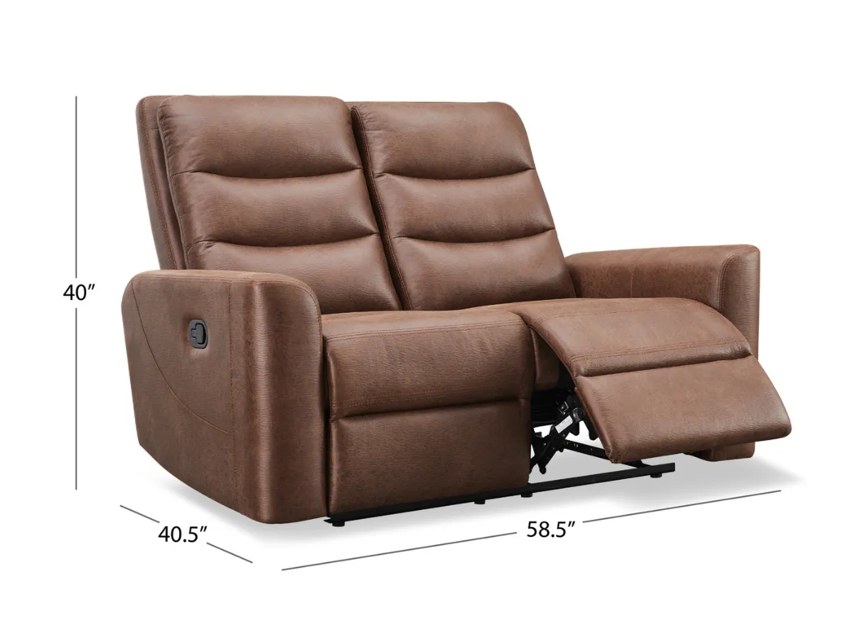 Bentley Fabric Manual Reclining Loveseat