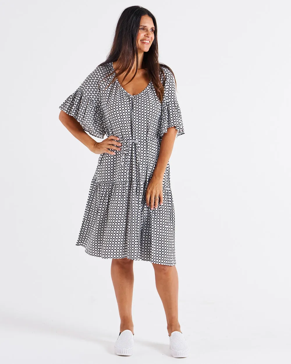 Betty Basics Bella Dress Geo Print